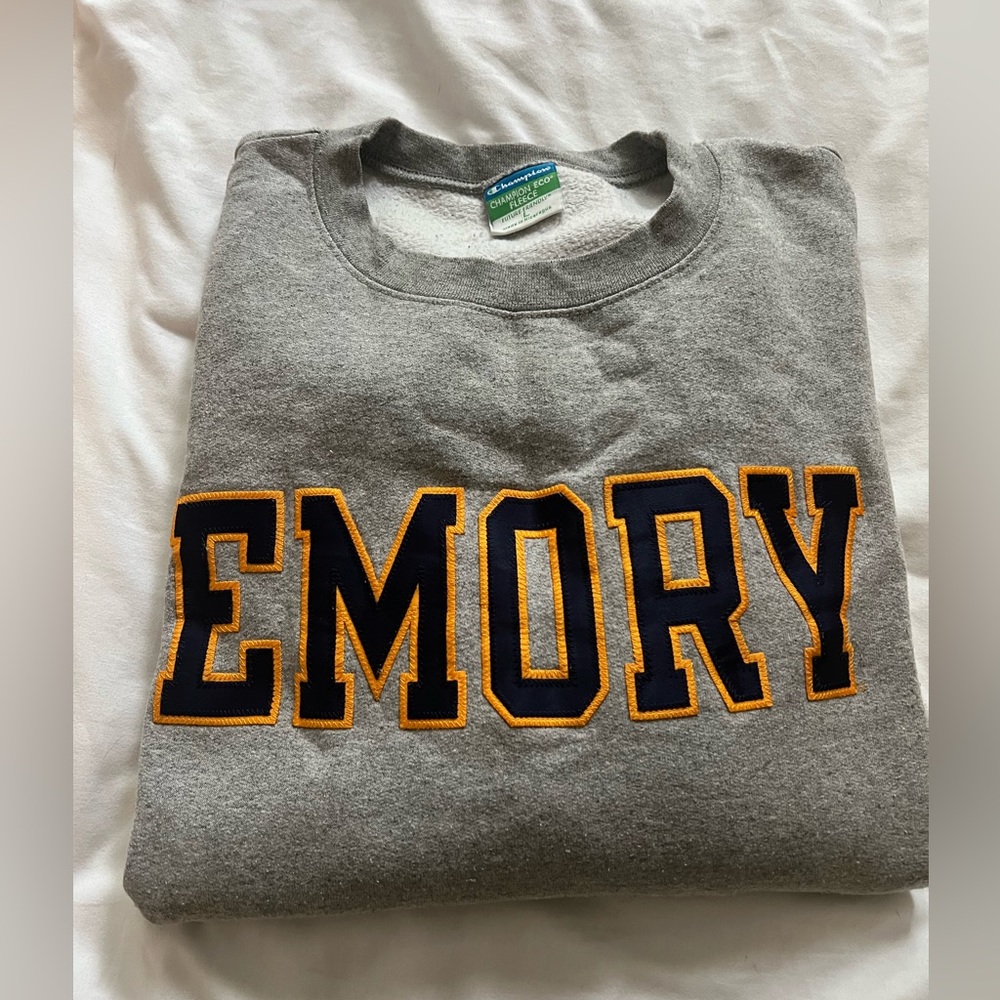 Emory University Gray Champion Sweatshirt Size Large